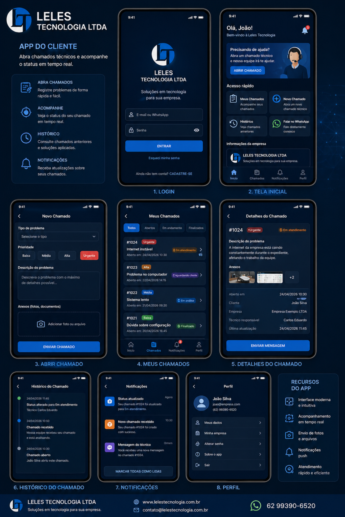 Aplicativo para clientes Leles Tecnologia