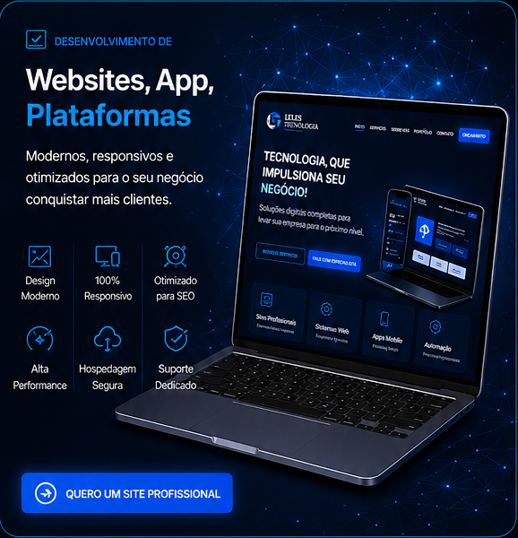 Websites, apps e plataformas digitais Leles Tecnologia